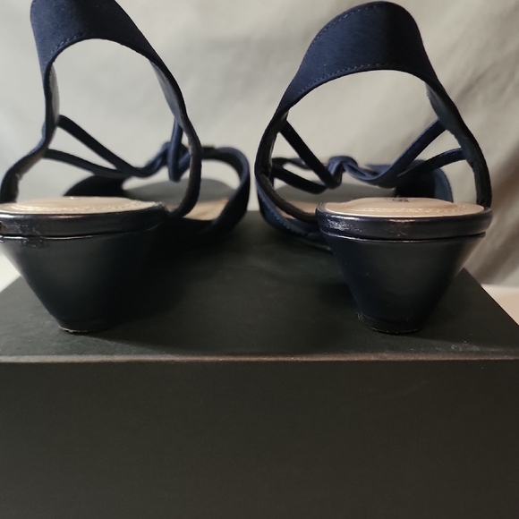 East 5th Blue and Silver Sandals with Slingback Strap - Picture 4 of 6